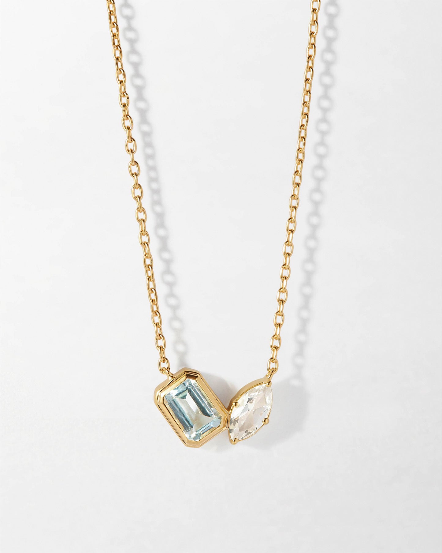Toi Et Moi Blue & White Necklace