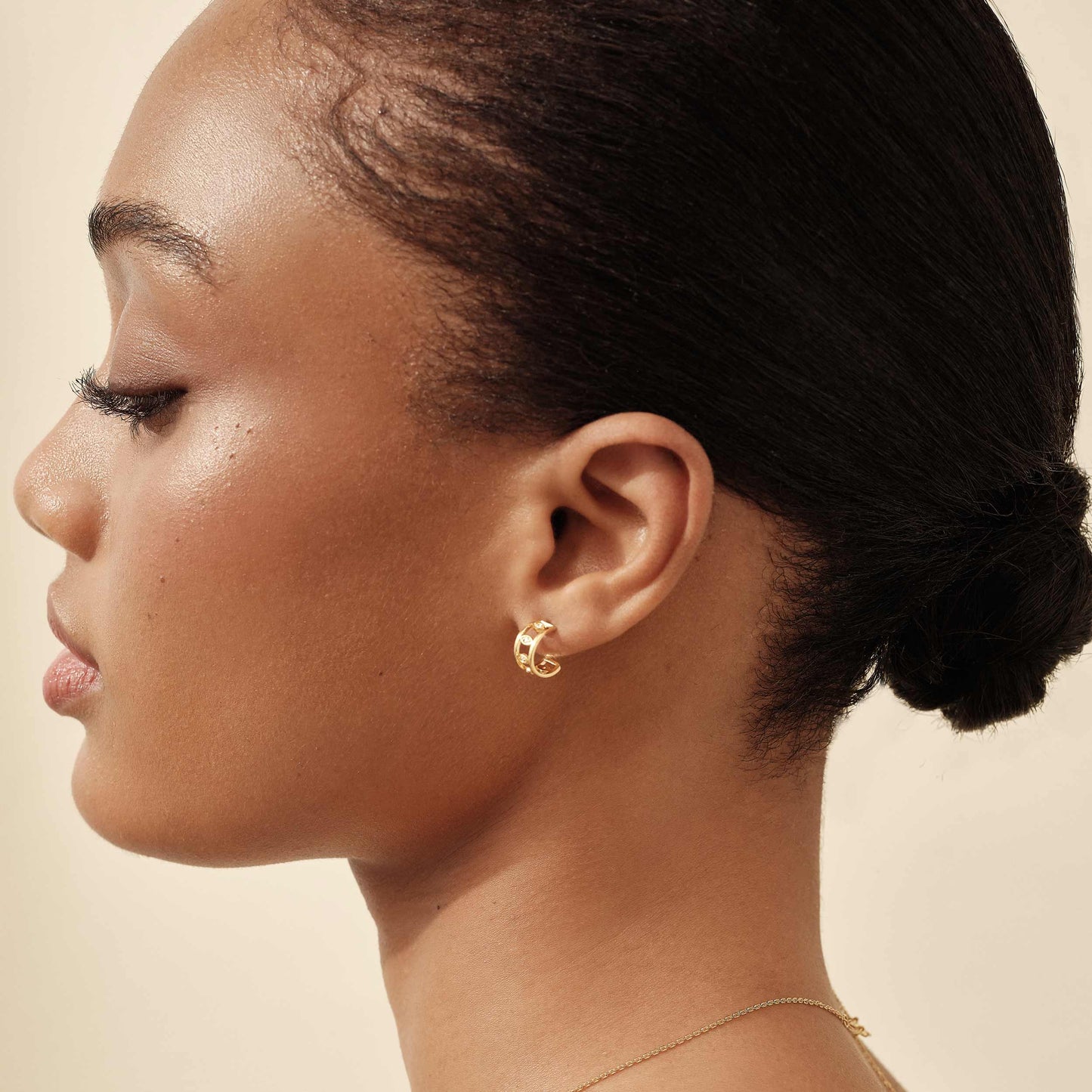 Diamond Marquise Hoop Earrings
