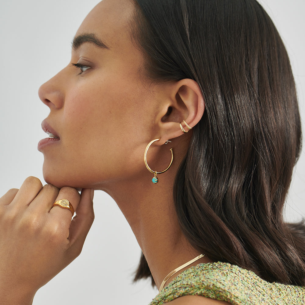 Riviera Turquoise Hoop Earrings